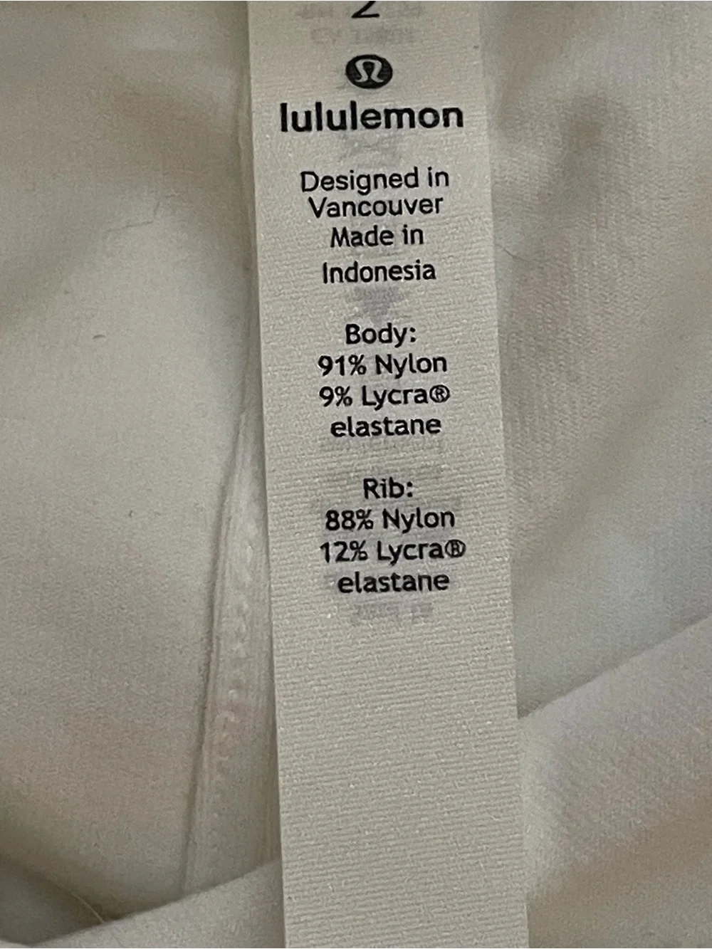 NWT Lululemon Brisk Running Half Zip White Size 2